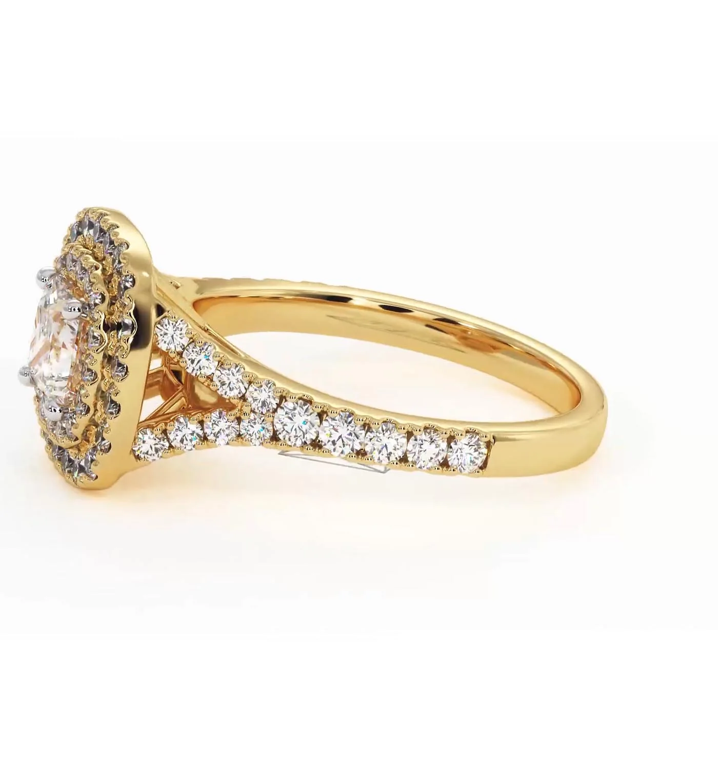 Cleopatra Lab Diamond Halo Engagement Ring in 18K Gold 1.20ct F/VS1 - Image 104