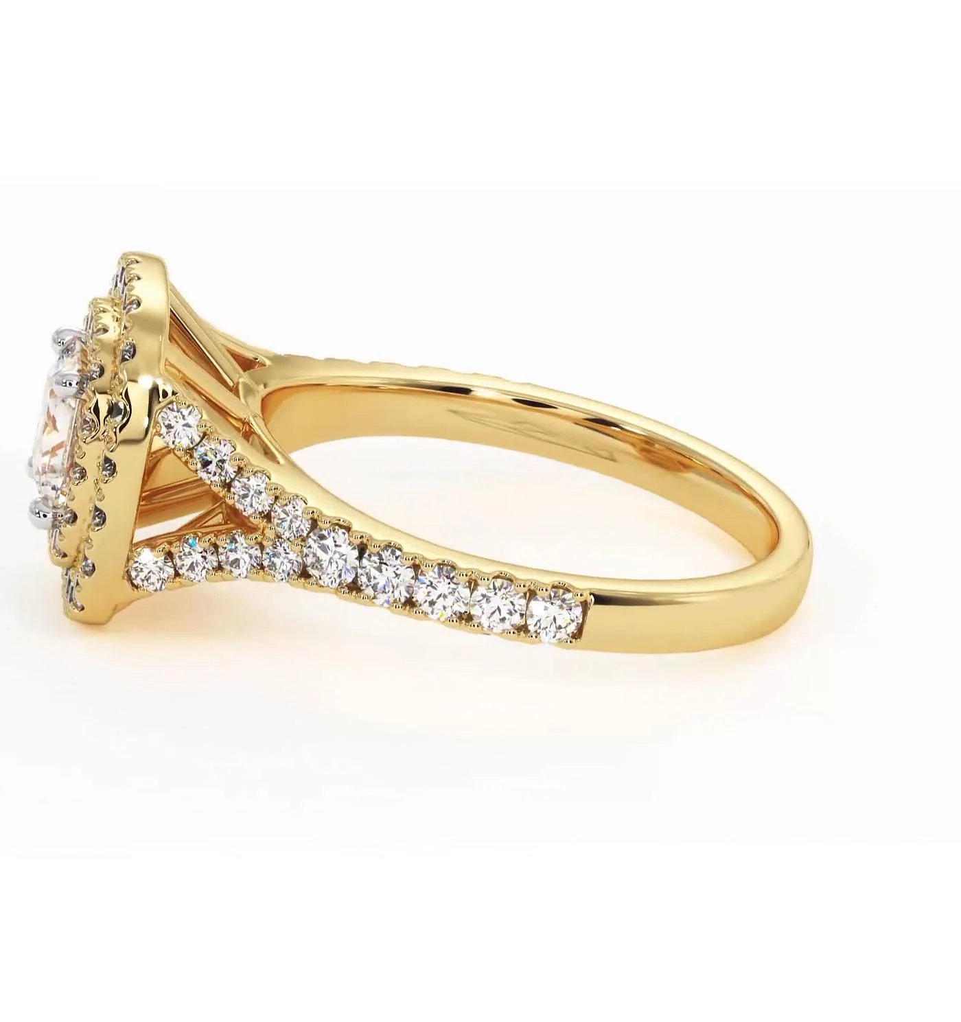 Cleopatra Lab Diamond Halo Engagement Ring in 18K Gold 1.20ct F/VS1 - Image 107