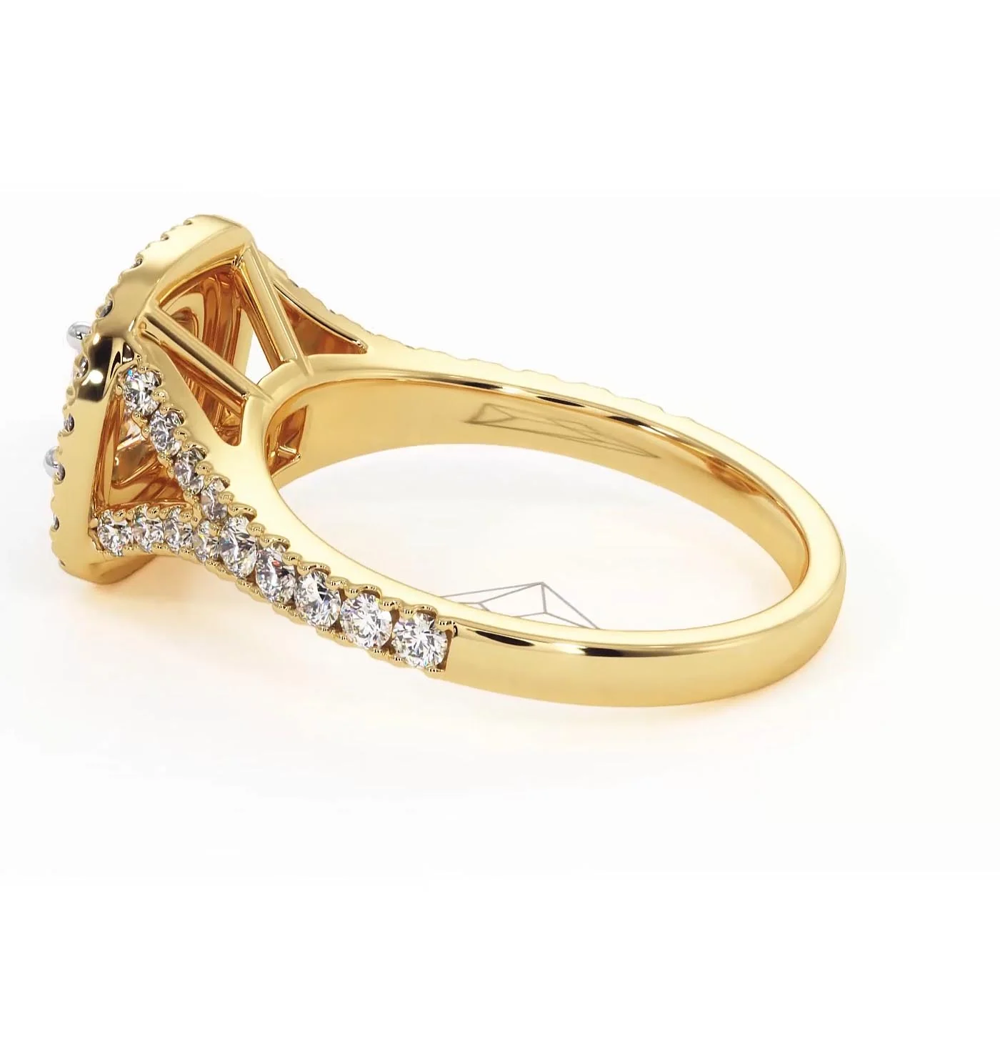 Cleopatra Lab Diamond Halo Engagement Ring in 18K Gold 1.20ct F/VS1 - Image 113