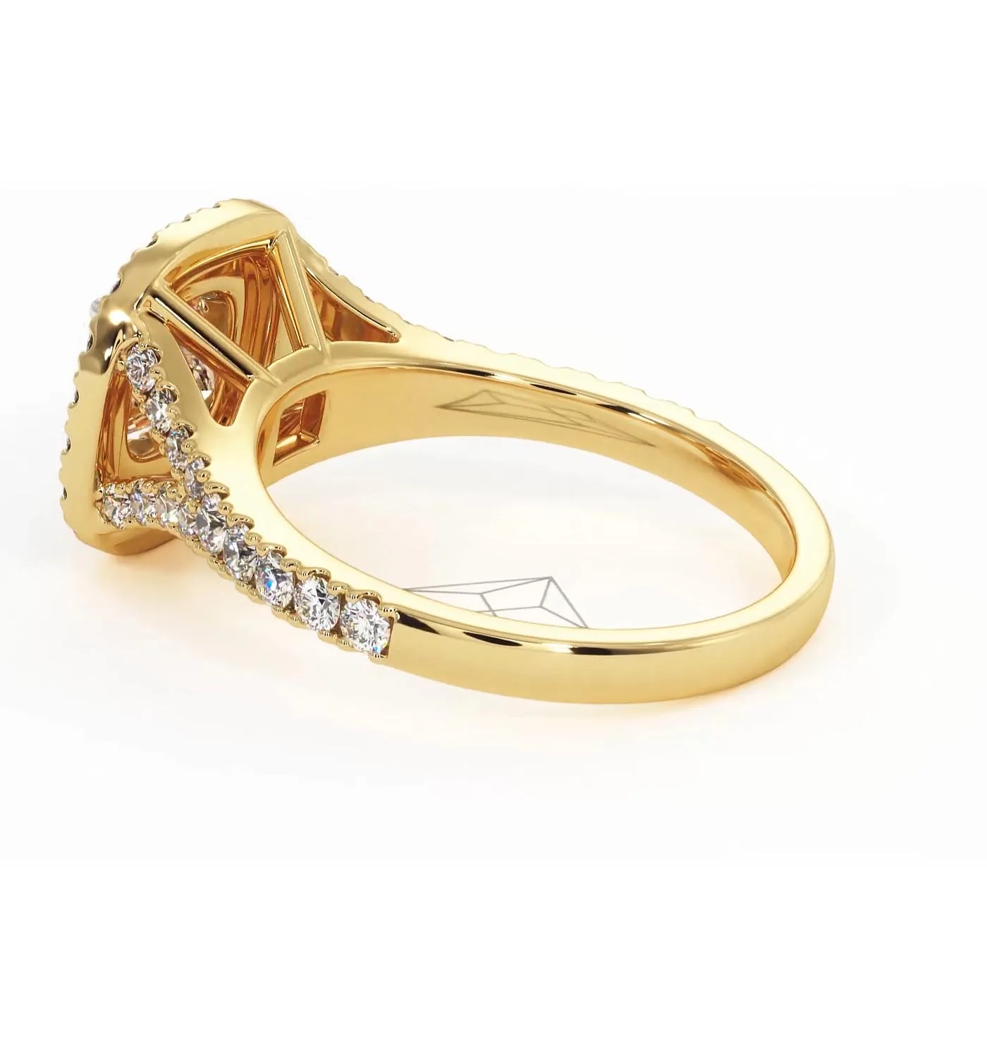 Cleopatra Lab Diamond Halo Engagement Ring in 18K Gold 1.20ct F/VS1 - Image 115
