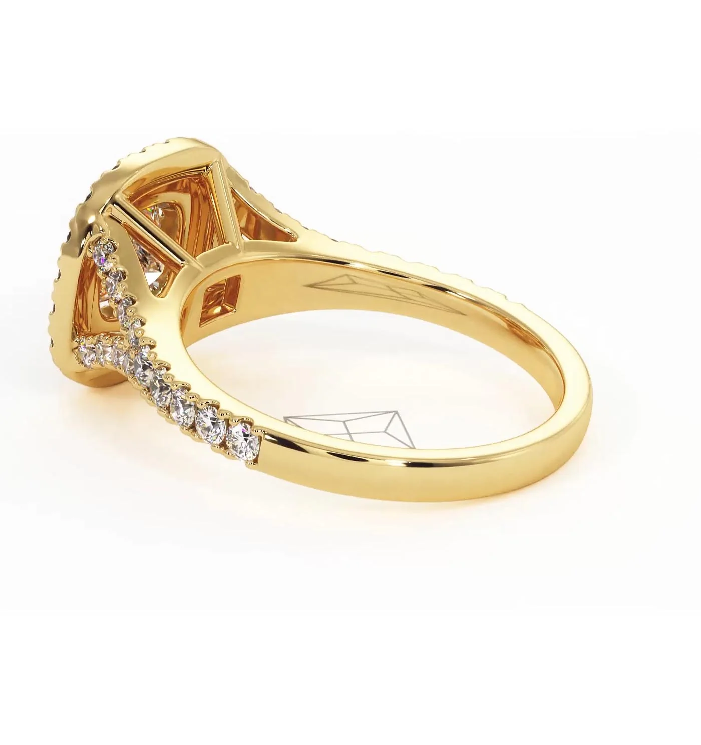 Cleopatra Lab Diamond Halo Engagement Ring in 18K Gold 1.20ct F/VS1 - Image 116
