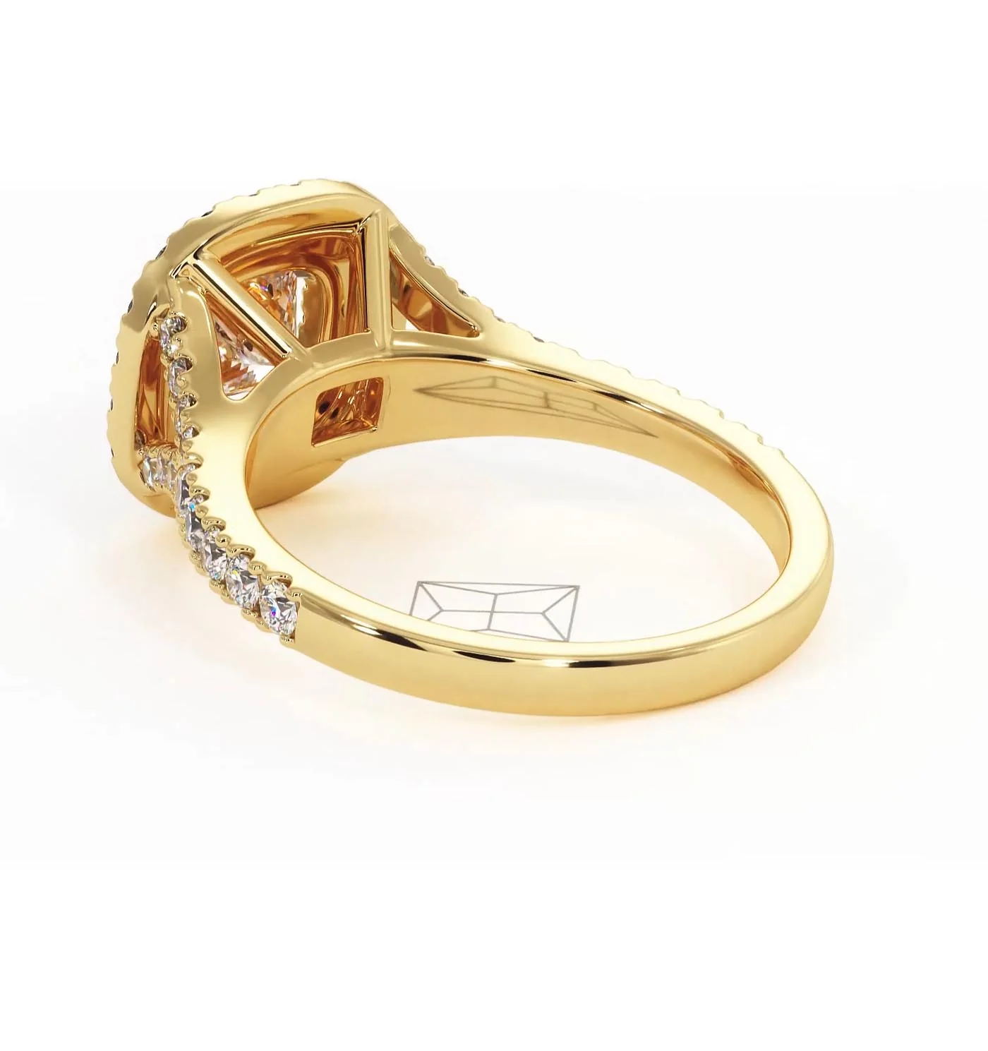 Cleopatra Lab Diamond Halo Engagement Ring in 18K Gold 1.20ct F/VS1 - Image 119