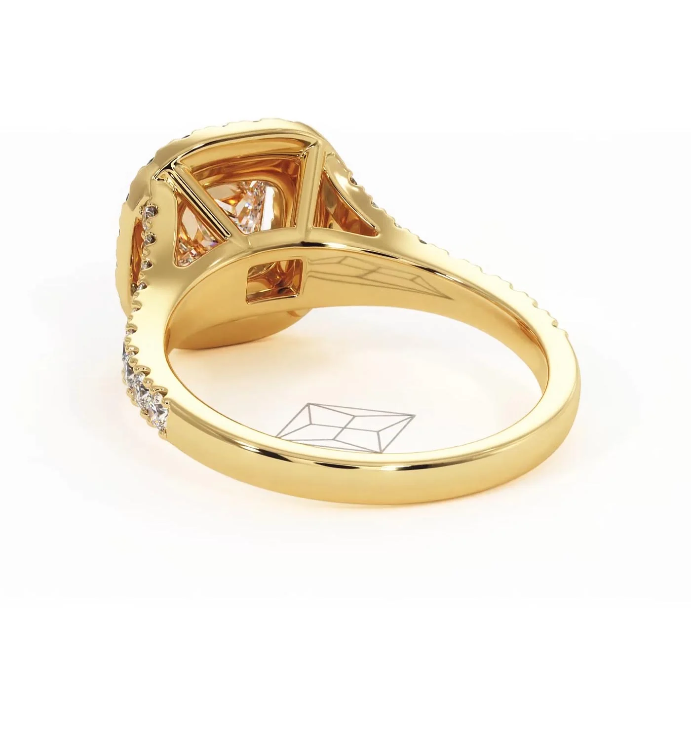 Cleopatra Lab Diamond Halo Engagement Ring in 18K Gold 1.20ct F/VS1 - Image 122