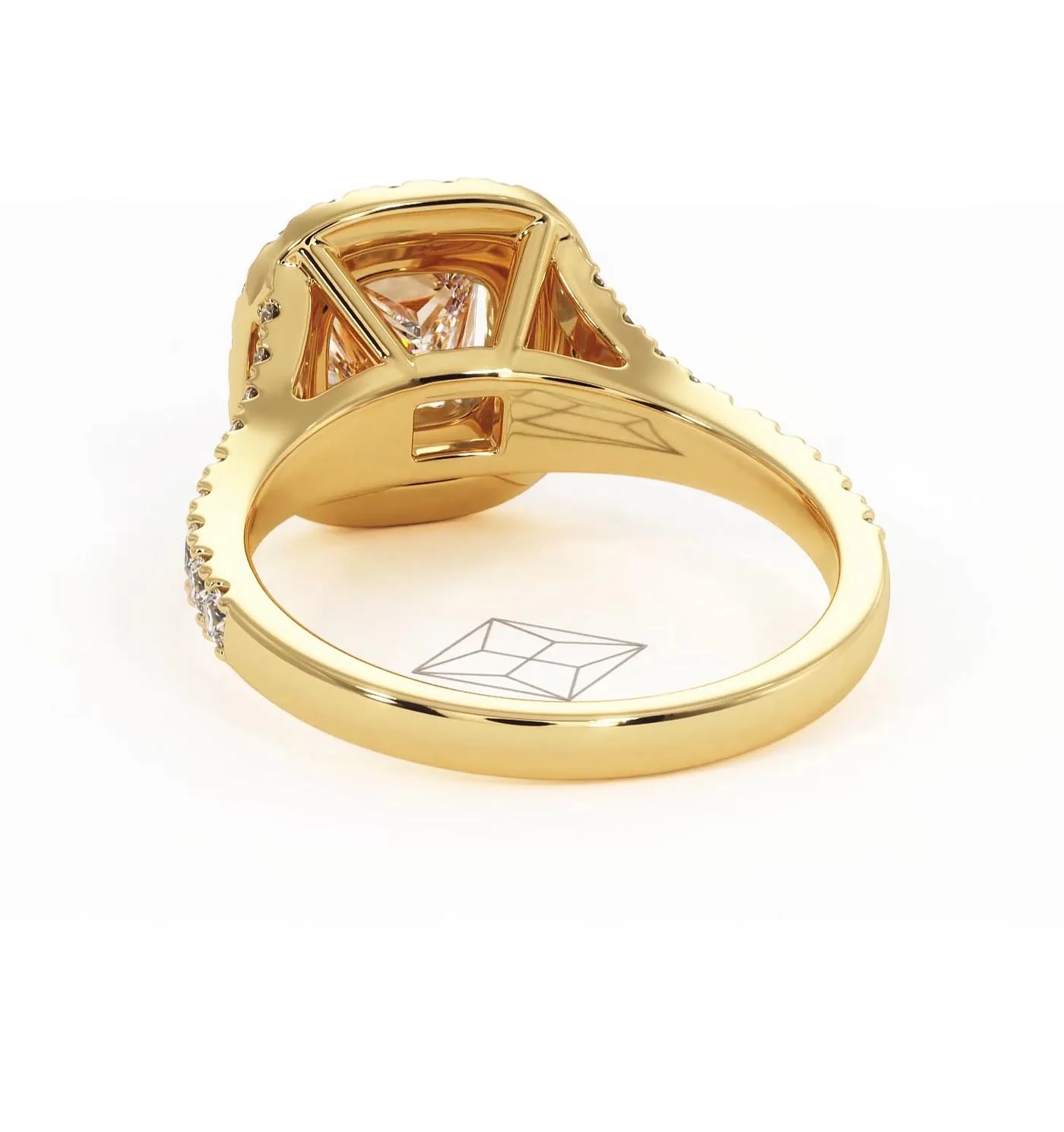 Cleopatra Lab Diamond Halo Engagement Ring in 18K Gold 1.20ct F/VS1 - Image 124
