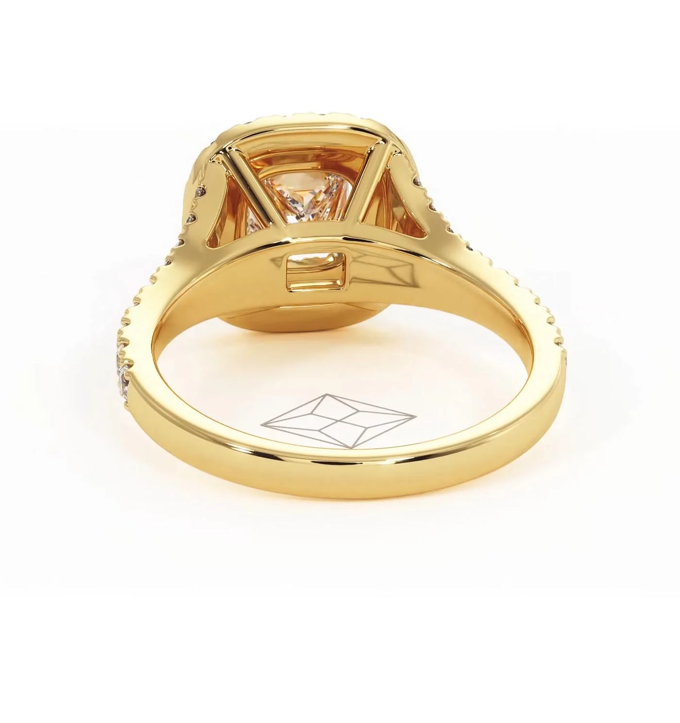 Cleopatra Lab Diamond Halo Engagement Ring in 18K Gold 1.20ct F/VS1 - Image 126