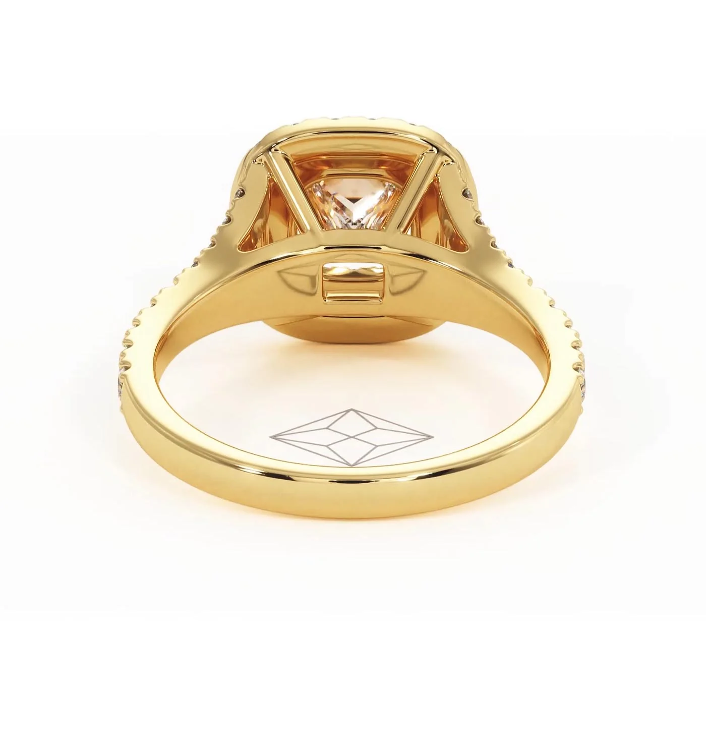 Cleopatra Lab Diamond Halo Engagement Ring in 18K Gold 1.20ct F/VS1 - Image 128