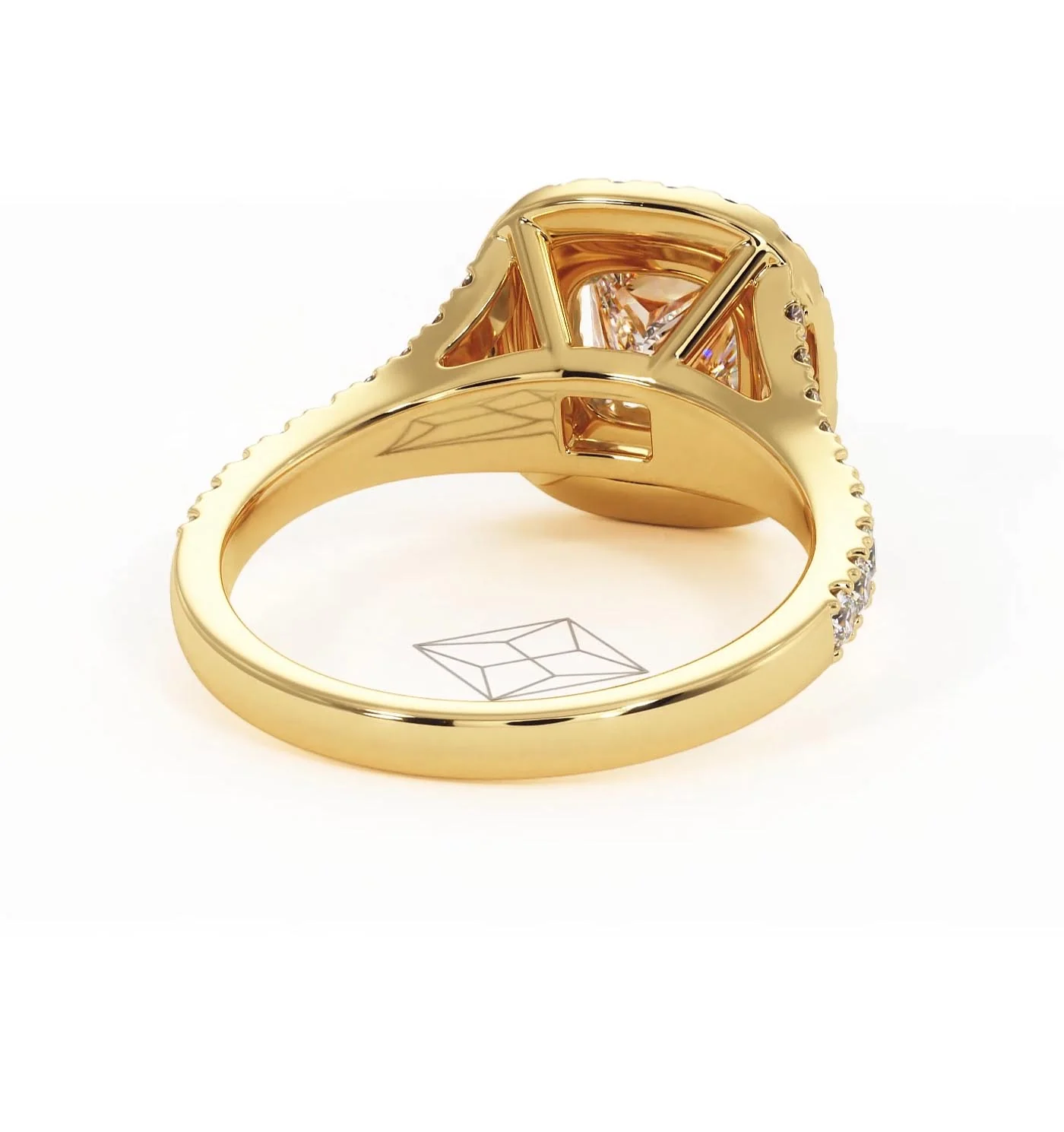 Cleopatra Lab Diamond Halo Engagement Ring in 18K Gold 1.20ct F/VS1 - Image 132