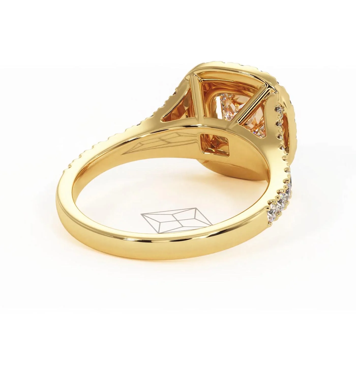 Cleopatra Lab Diamond Halo Engagement Ring in 18K Gold 1.20ct F/VS1 - Image 134