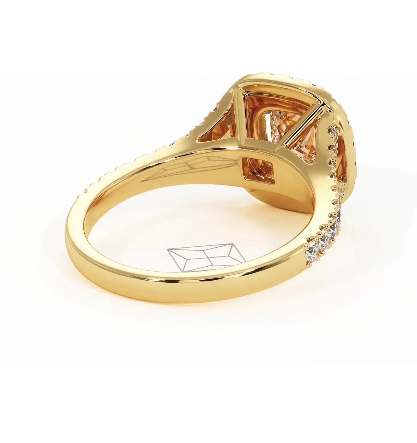 Cleopatra Lab Diamond Halo Engagement Ring in 18K Gold 1.20ct F/VS1 - Image 135