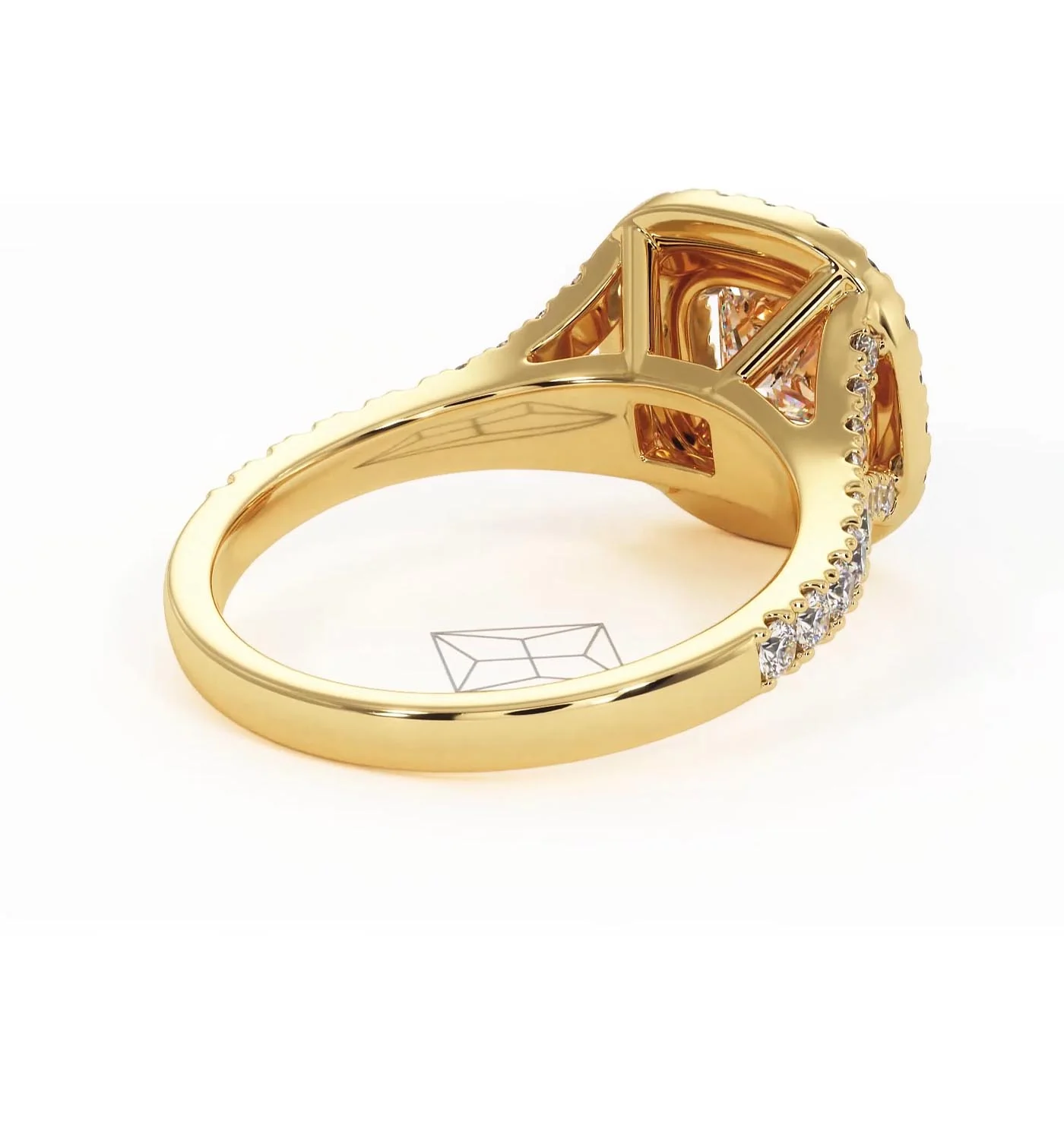 Cleopatra Lab Diamond Halo Engagement Ring in 18K Gold 1.20ct F/VS1 - Image 136