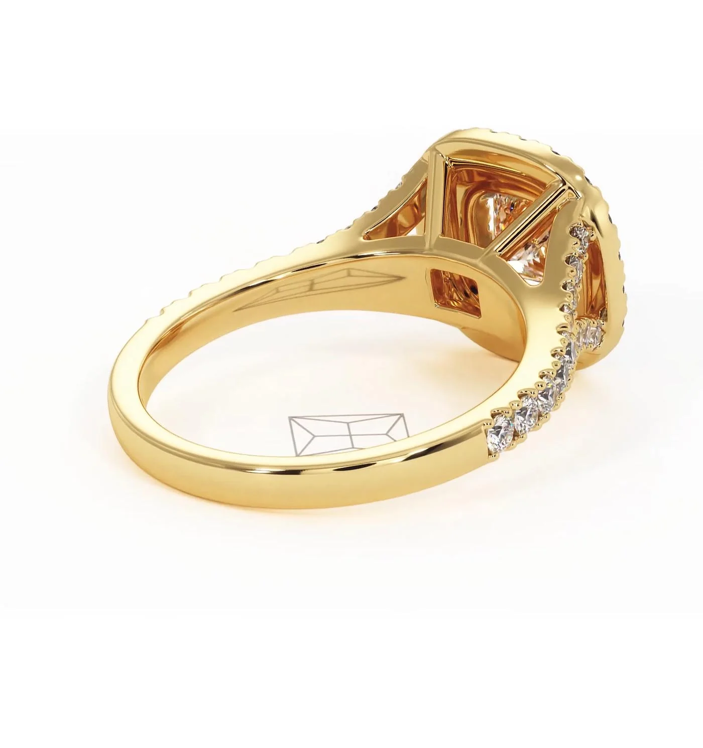Cleopatra Lab Diamond Halo Engagement Ring in 18K Gold 1.20ct F/VS1 - Image 137