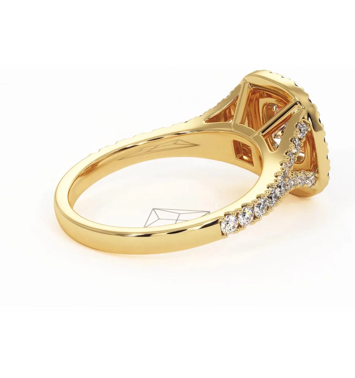 Cleopatra Lab Diamond Halo Engagement Ring in 18K Gold 1.20ct F/VS1 - Image 140
