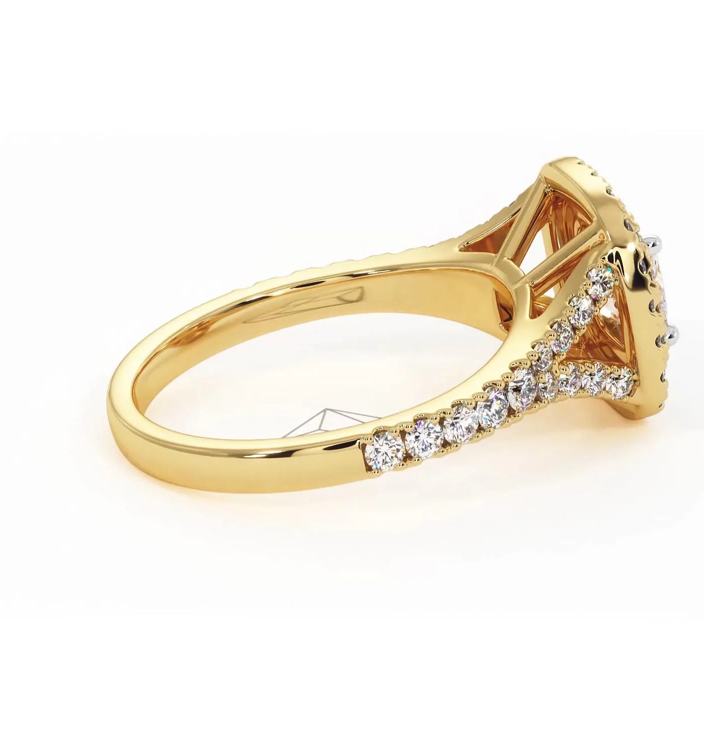Cleopatra Lab Diamond Halo Engagement Ring in 18K Gold 1.20ct F/VS1 - Image 144