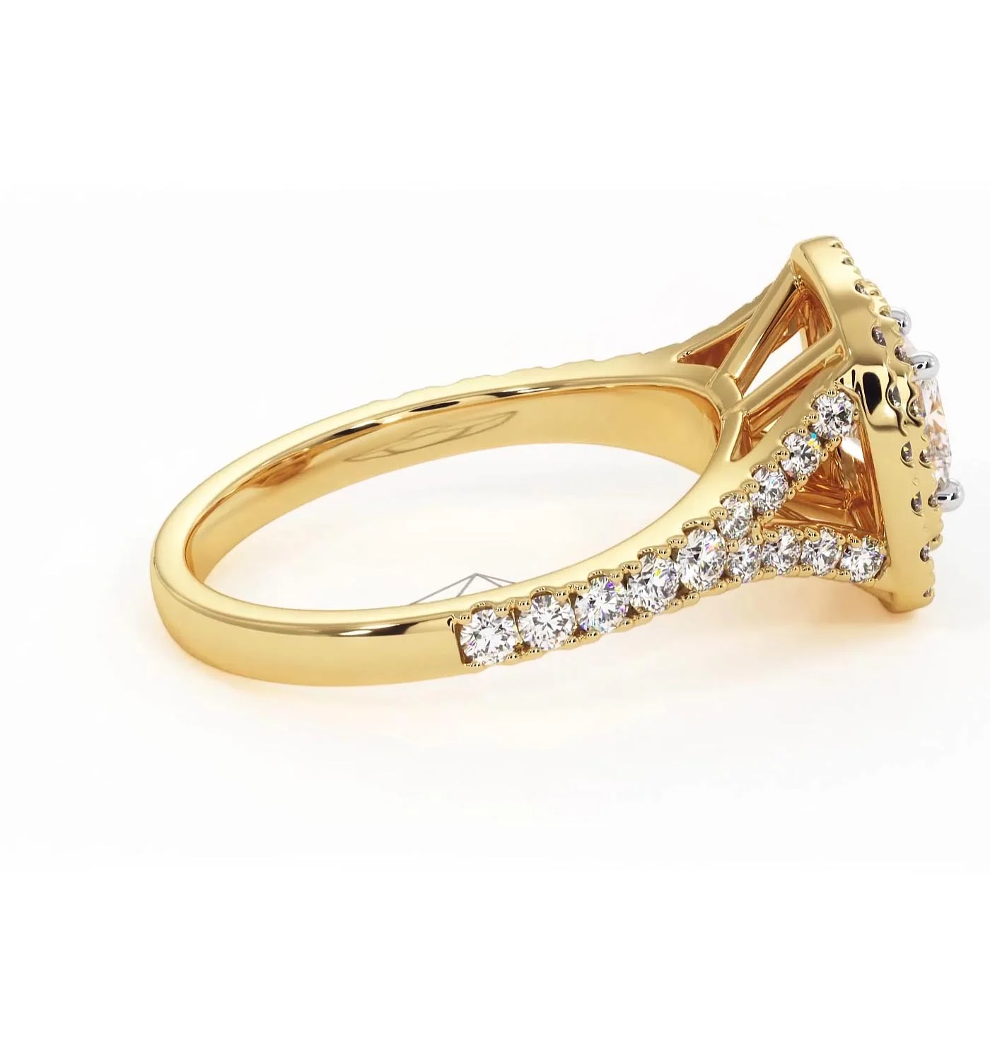 Cleopatra Lab Diamond Halo Engagement Ring in 18K Gold 1.20ct F/VS1 - Image 146