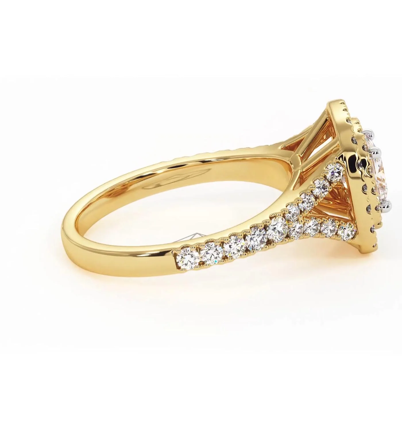 Cleopatra Lab Diamond Halo Engagement Ring in 18K Gold 1.20ct F/VS1 - Image 147