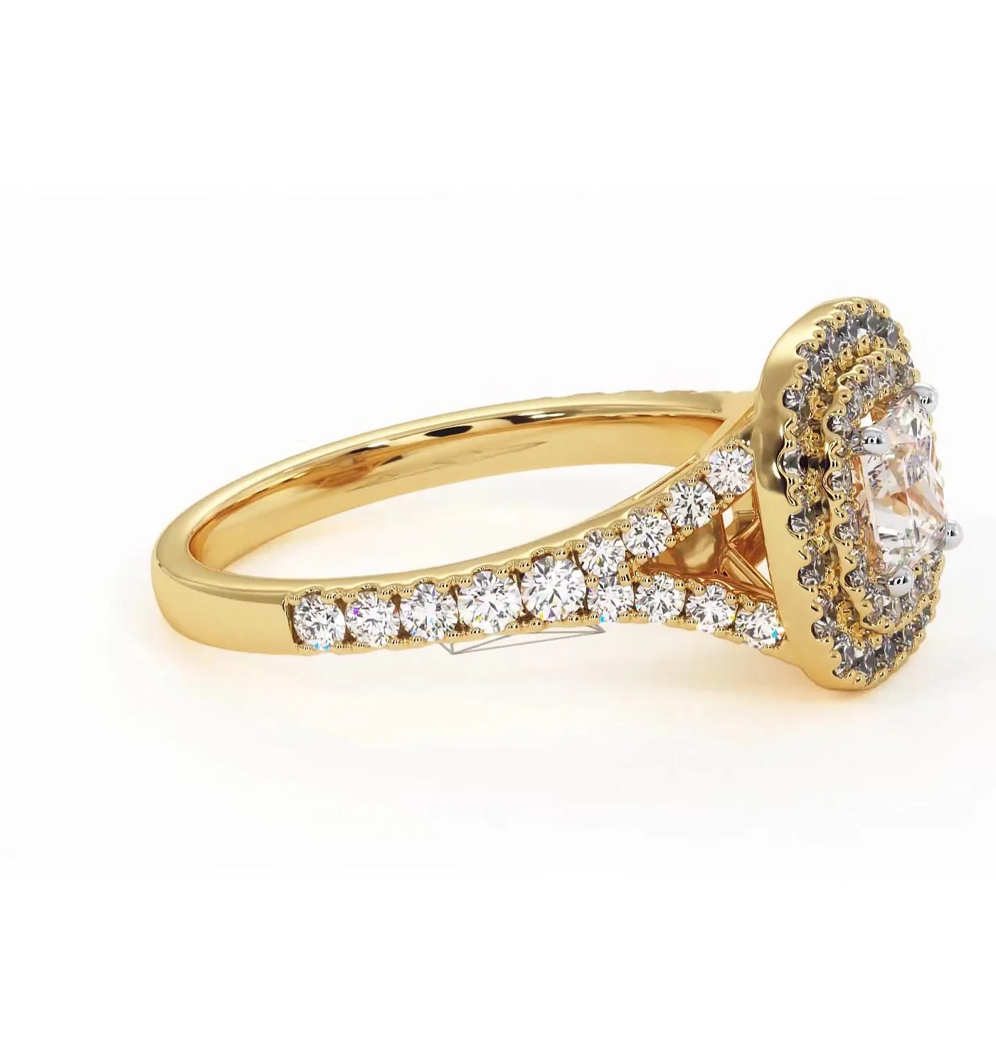 Cleopatra Lab Diamond Halo Engagement Ring in 18K Gold 1.20ct F/VS1 - Image 153