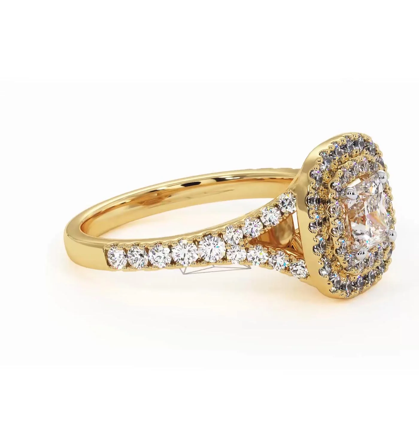Cleopatra Lab Diamond Halo Engagement Ring in 18K Gold 1.20ct F/VS1 - Image 155