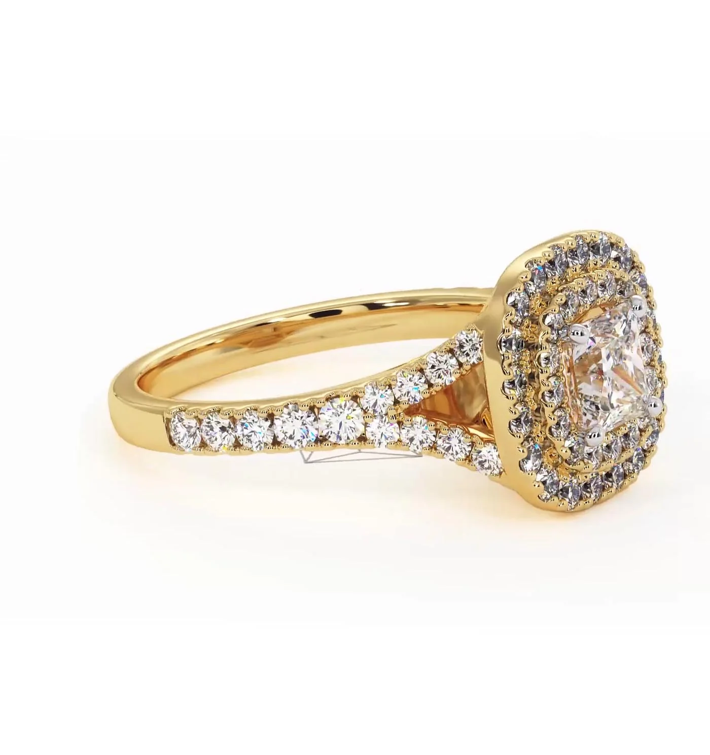 Cleopatra Lab Diamond Halo Engagement Ring in 18K Gold 1.20ct F/VS1 - Image 156