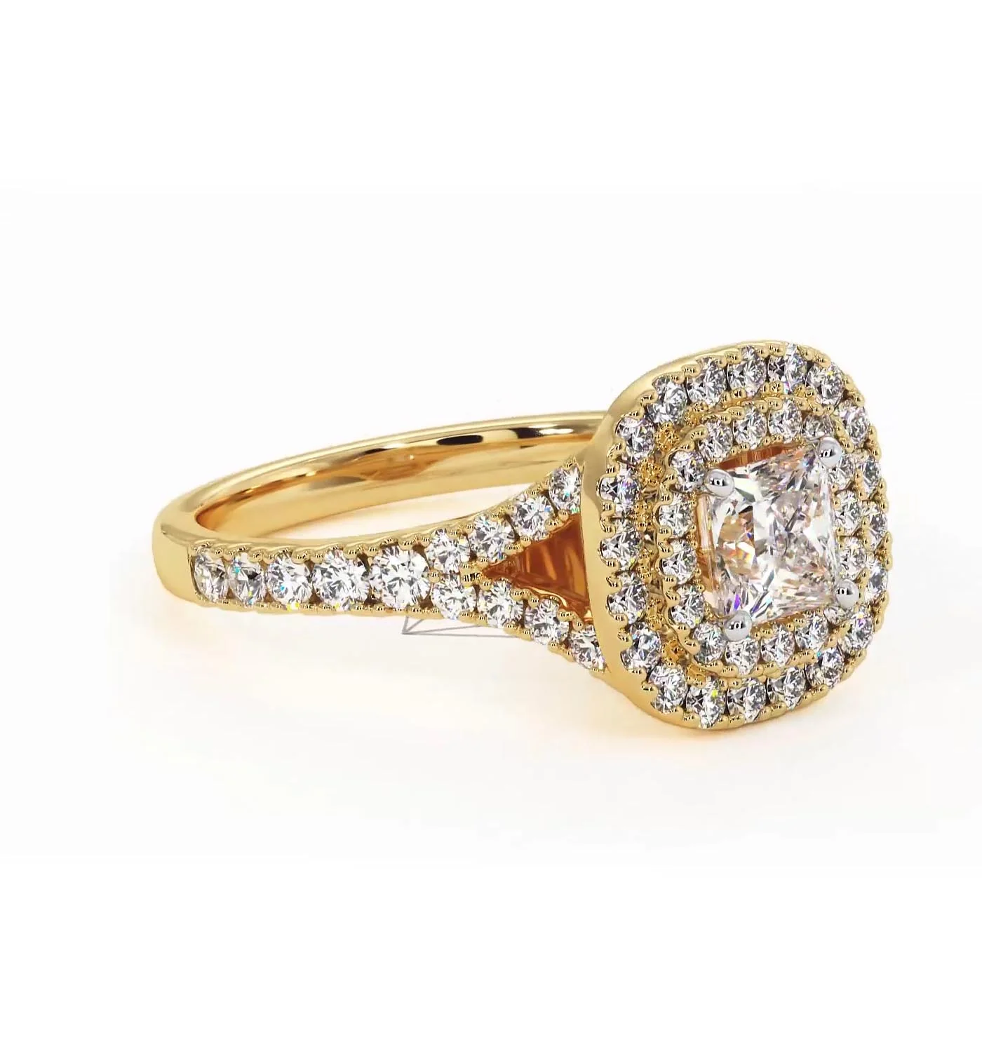 Cleopatra Lab Diamond Halo Engagement Ring in 18K Gold 1.20ct F/VS1 - Image 159