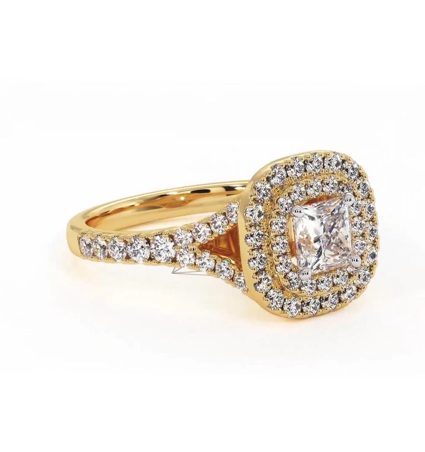 Cleopatra Lab Diamond Halo Engagement Ring in 18K Gold 1.20ct F/VS1 - Image 160