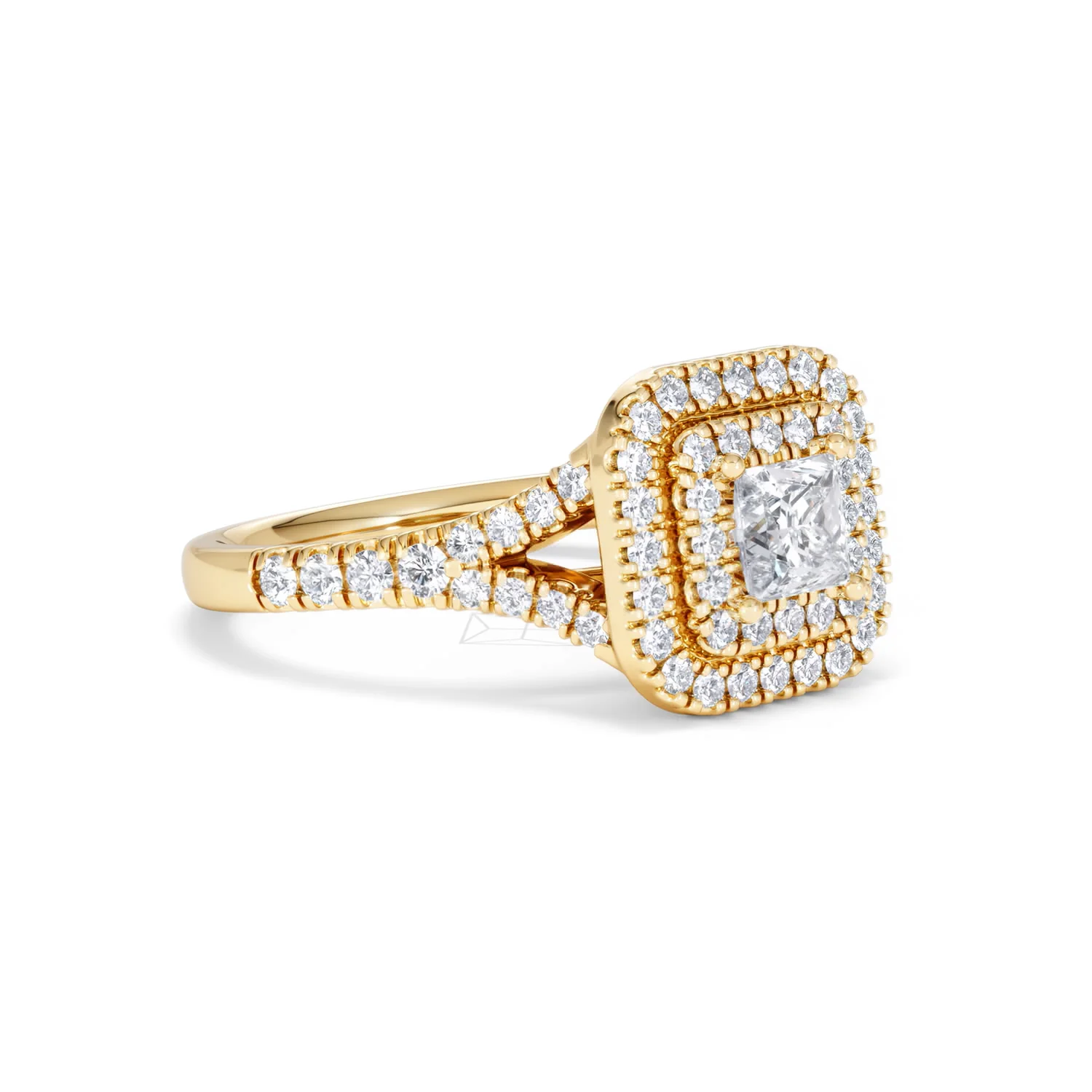 Cleopatra Lab Diamond Halo Engagement Ring in 18K Gold 1.20ct F/VS1 - Image 17