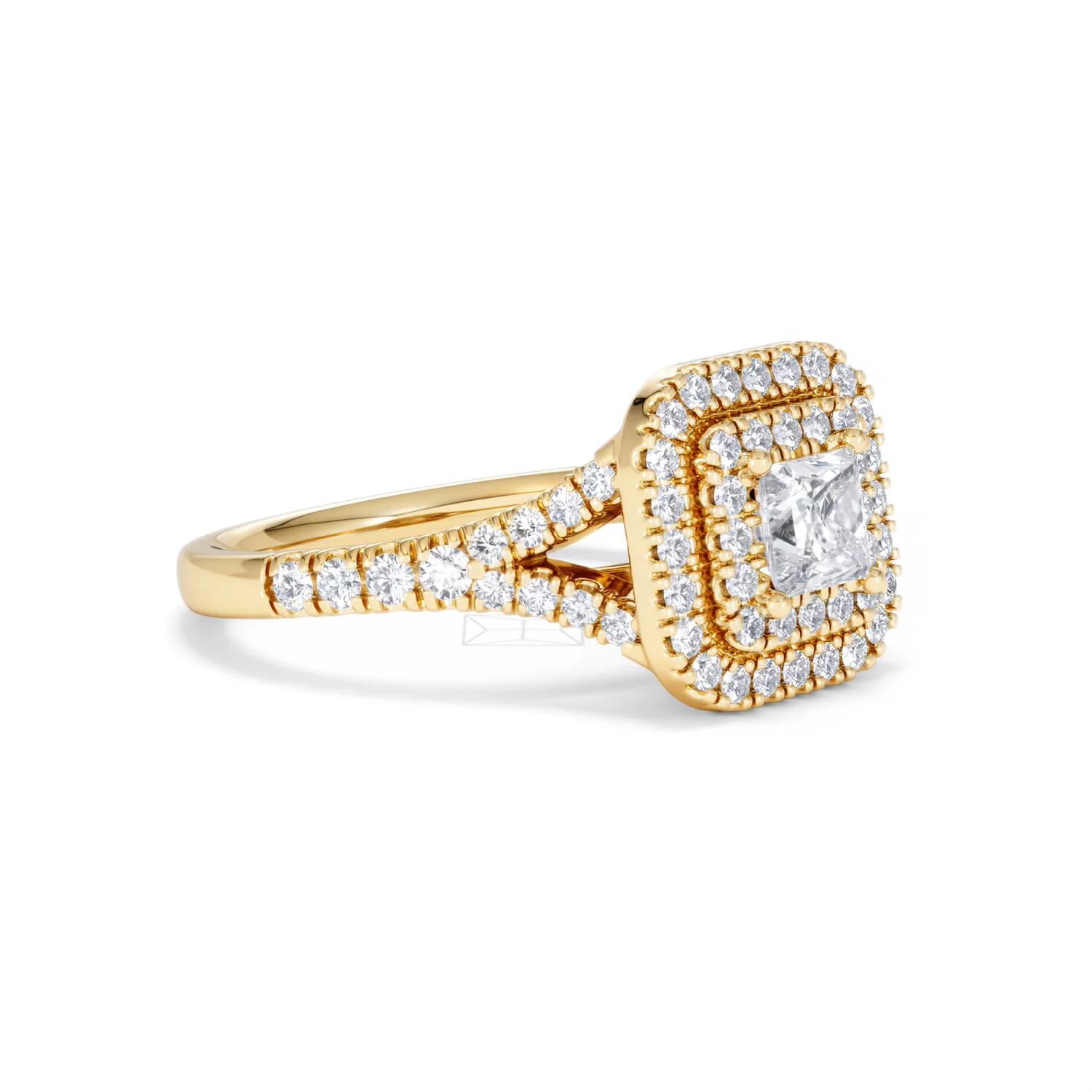 Cleopatra Lab Diamond Halo Engagement Ring in 18K Gold 1.20ct F/VS1 - Image 18