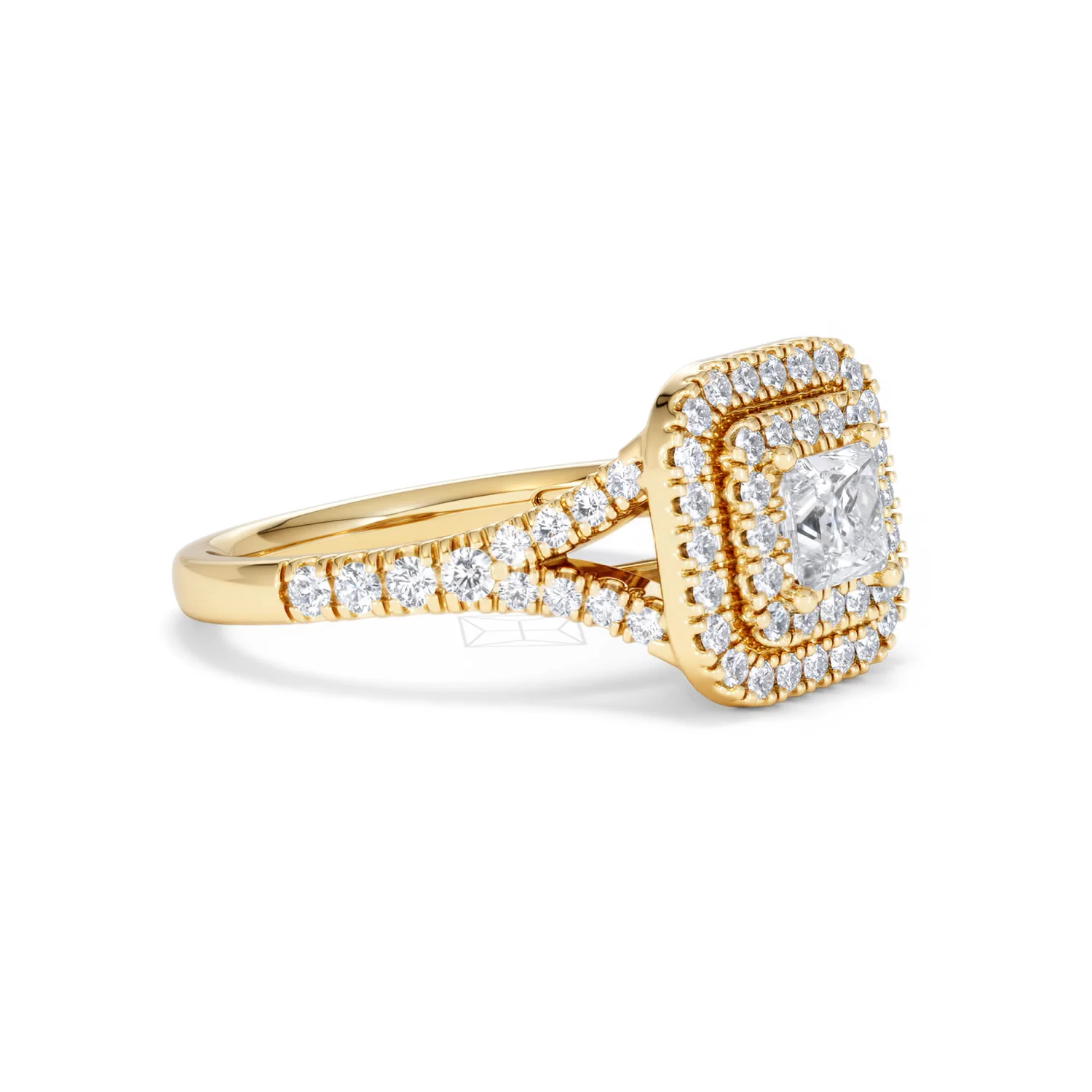 Cleopatra Lab Diamond Halo Engagement Ring in 18K Gold 1.20ct F/VS1 - Image 19