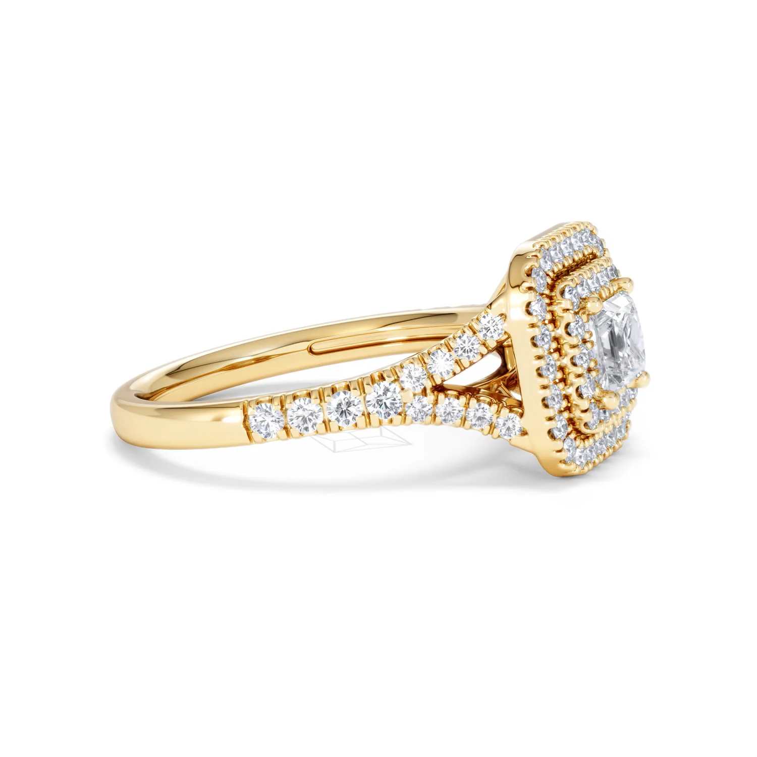 Cleopatra Lab Diamond Halo Engagement Ring in 18K Gold 1.20ct F/VS1 - Image 23