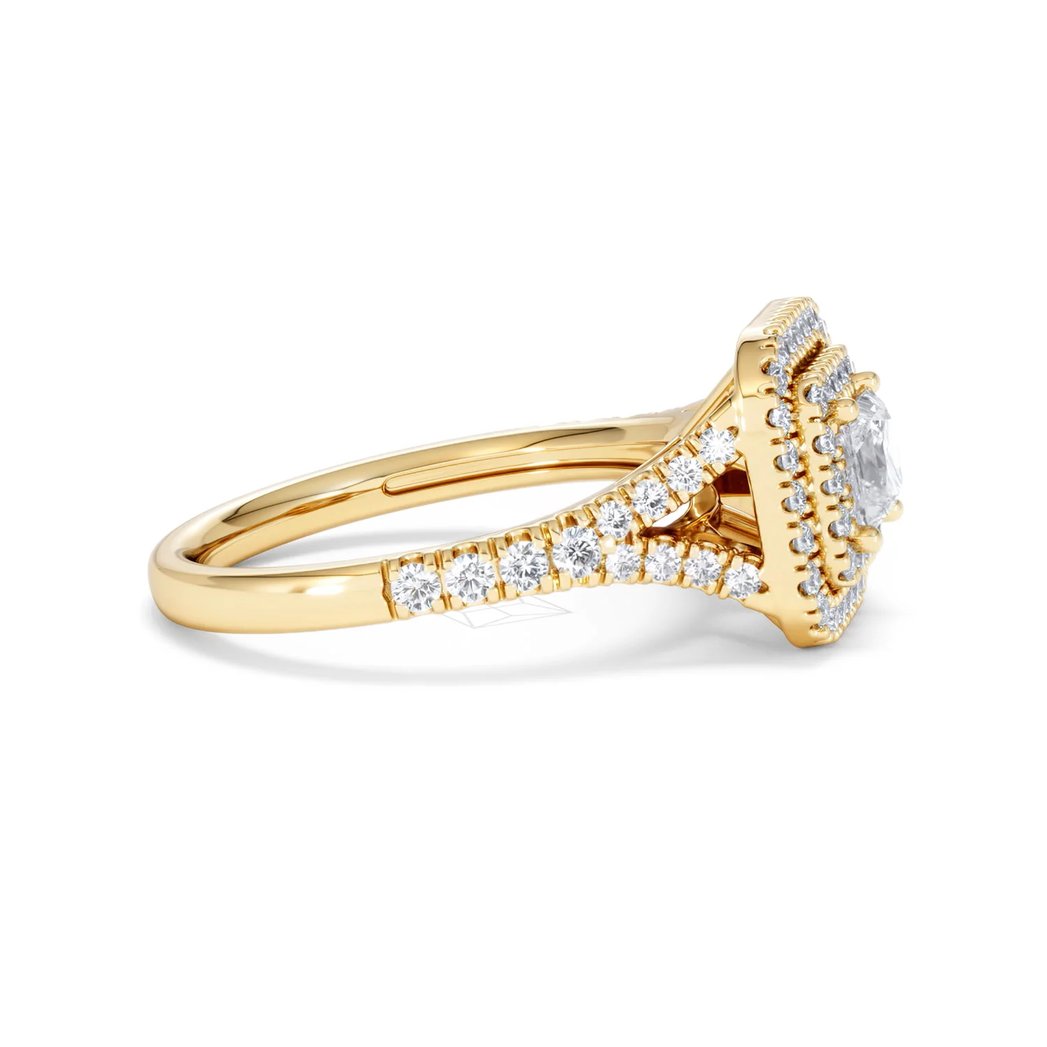 Cleopatra Lab Diamond Halo Engagement Ring in 18K Gold 1.20ct F/VS1 - Image 25