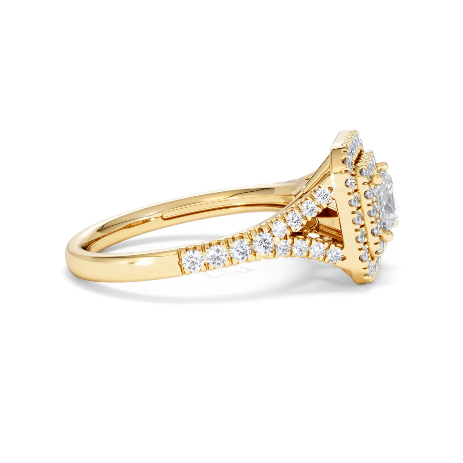 Cleopatra Lab Diamond Halo Engagement Ring in 18K Gold 1.20ct F/VS1 - Image 26