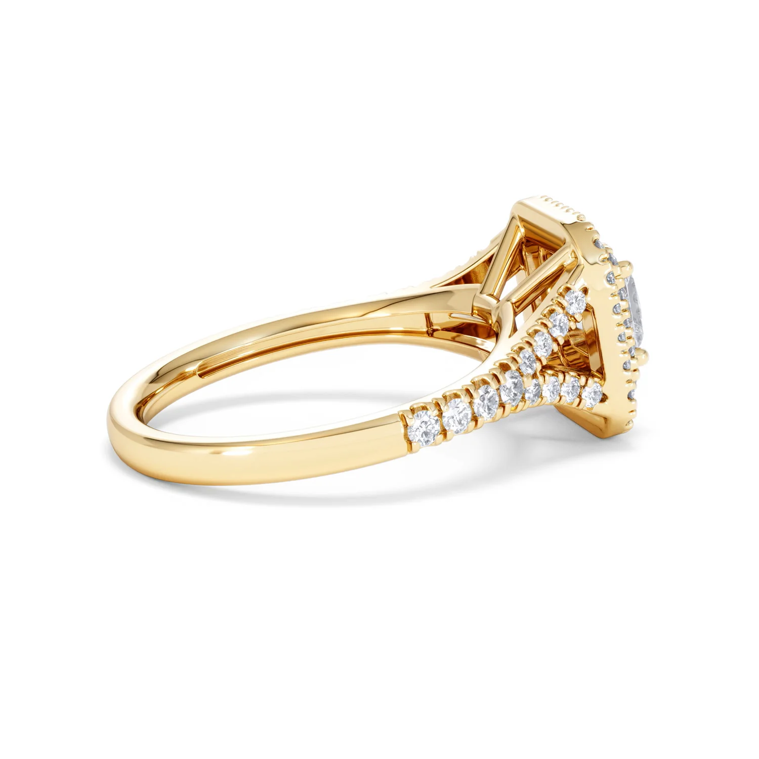 Cleopatra Lab Diamond Halo Engagement Ring in 18K Gold 1.20ct F/VS1 - Image 32