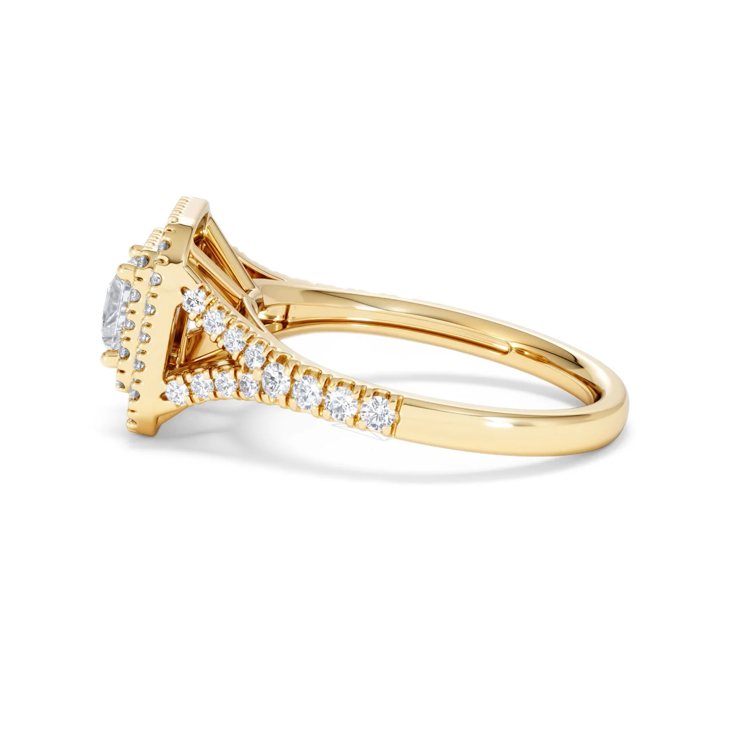 Cleopatra Lab Diamond Halo Engagement Ring in 18K Gold 1.20ct F/VS1 - Image 67