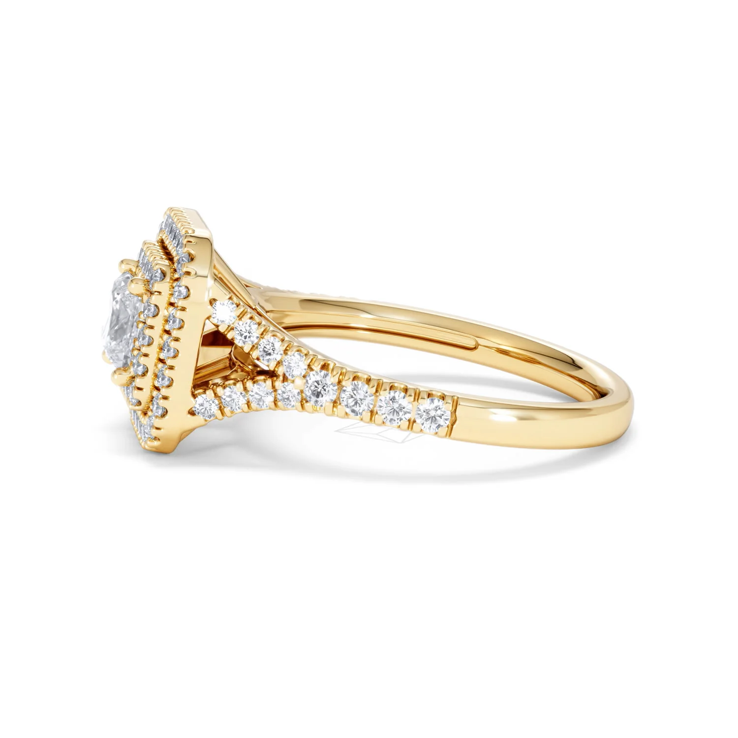 Cleopatra Lab Diamond Halo Engagement Ring in 18K Gold 1.20ct F/VS1 - Image 70