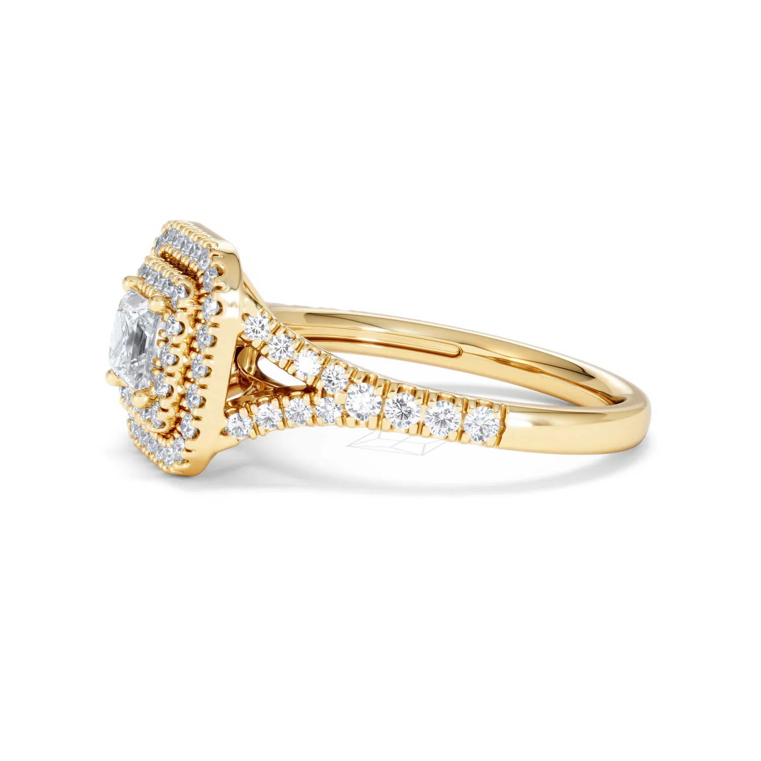 Cleopatra Lab Diamond Halo Engagement Ring in 18K Gold 1.20ct F/VS1 - Image 72