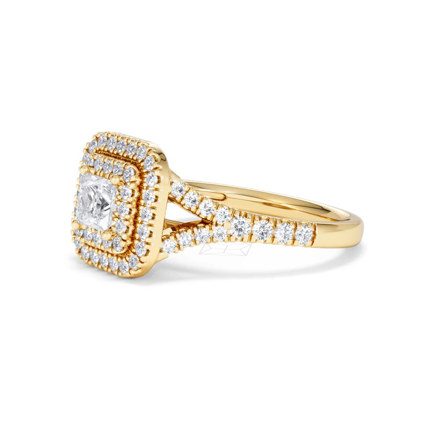 Cleopatra Lab Diamond Halo Engagement Ring in 18K Gold 1.20ct F/VS1 - Image 76
