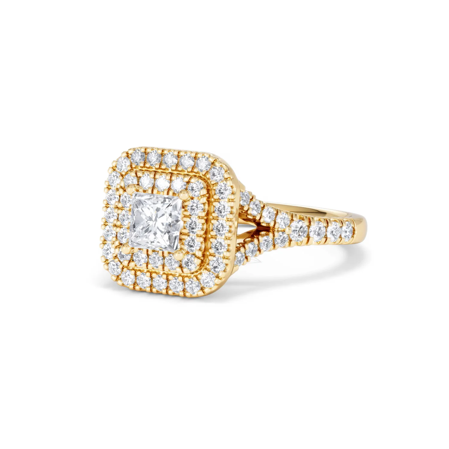 Cleopatra Lab Diamond Halo Engagement Ring in 18K Gold 1.20ct F/VS1 - Image 82