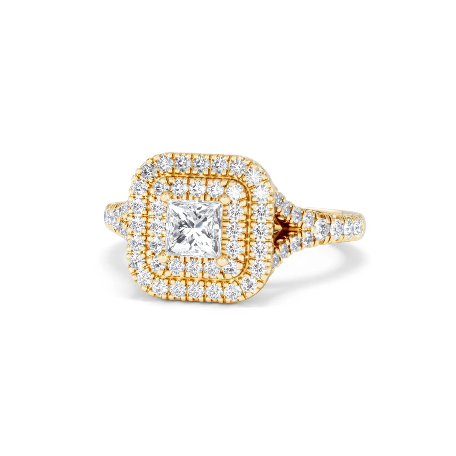 Cleopatra Lab Diamond Halo Engagement Ring in 18K Gold 1.20ct F/VS1 - Image 85