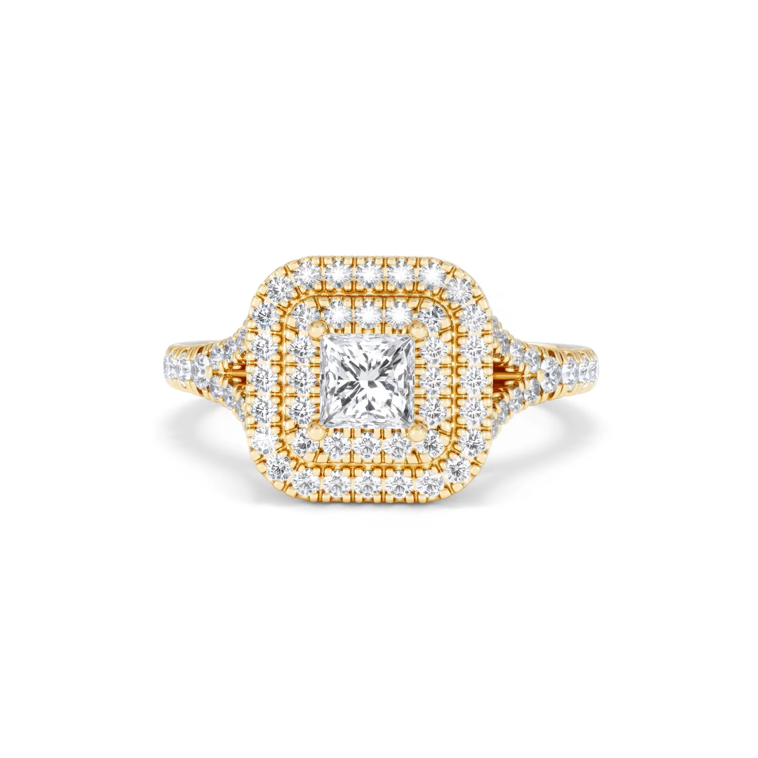 Cleopatra Lab Diamond Halo Engagement Ring in 18K Gold 1.20ct F/VS1 - Image 87