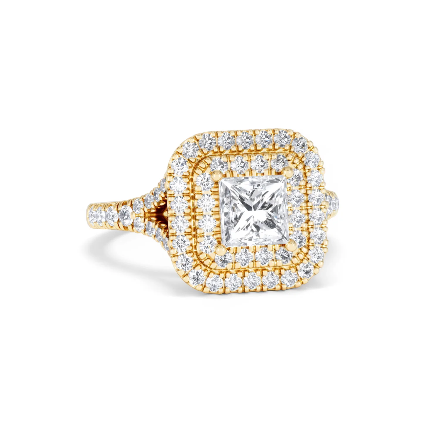 Cleopatra Lab Diamond Halo Engagement Ring in 18K Gold 1.85ct F/VS1 - Image 10