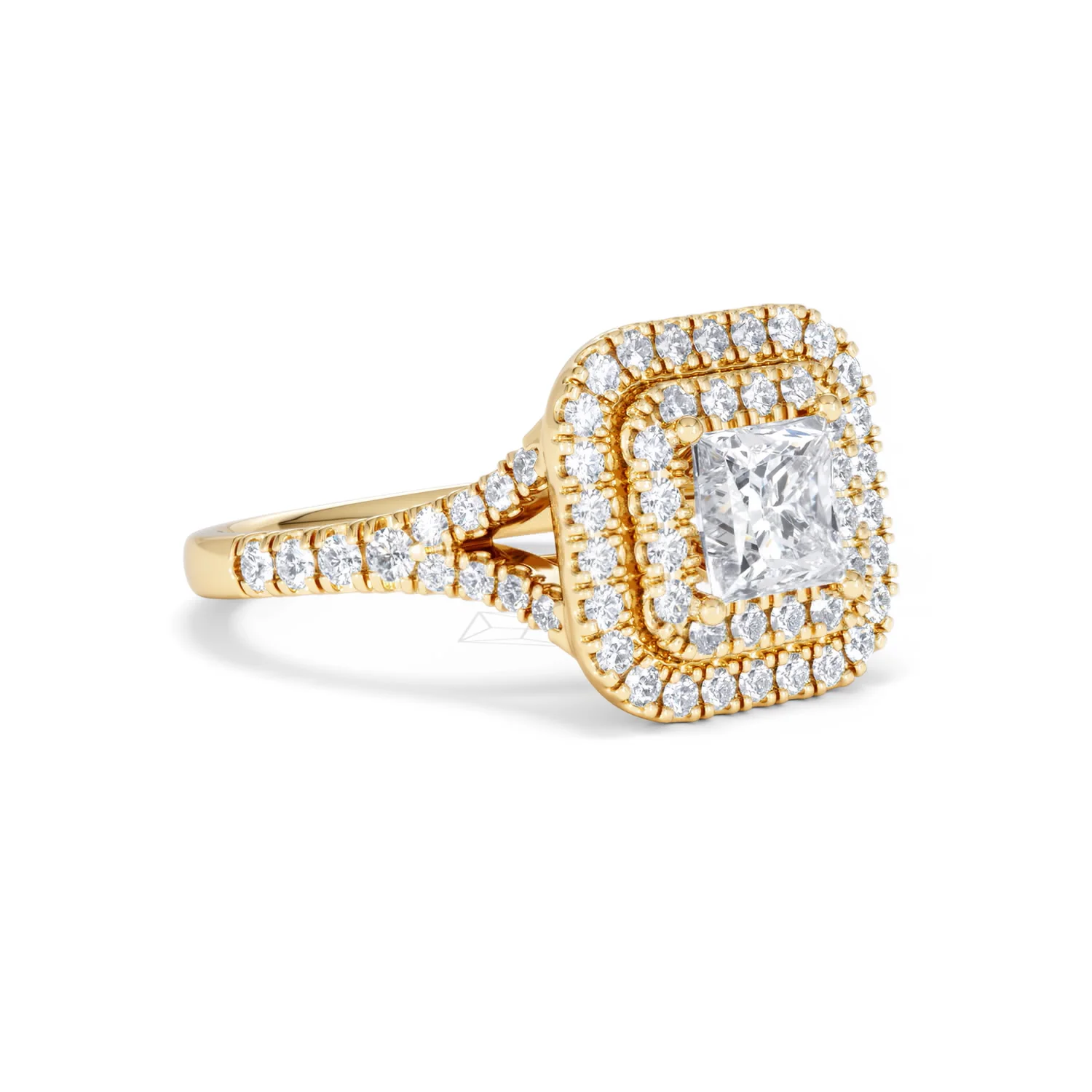 Cleopatra Lab Diamond Halo Engagement Ring in 18K Gold 1.85ct F/VS1 - Image 15