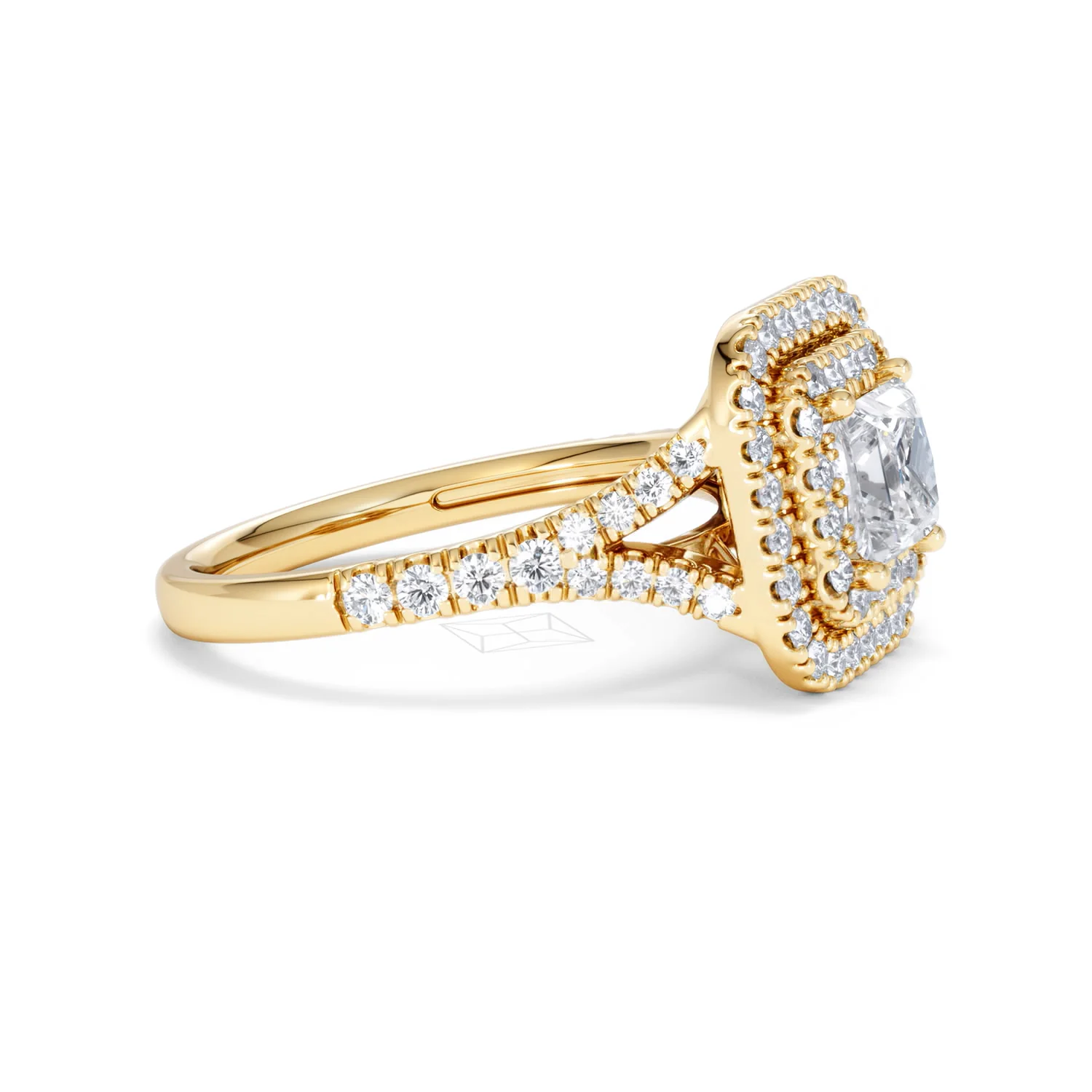 Cleopatra Lab Diamond Halo Engagement Ring in 18K Gold 1.85ct F/VS1 - Image 22