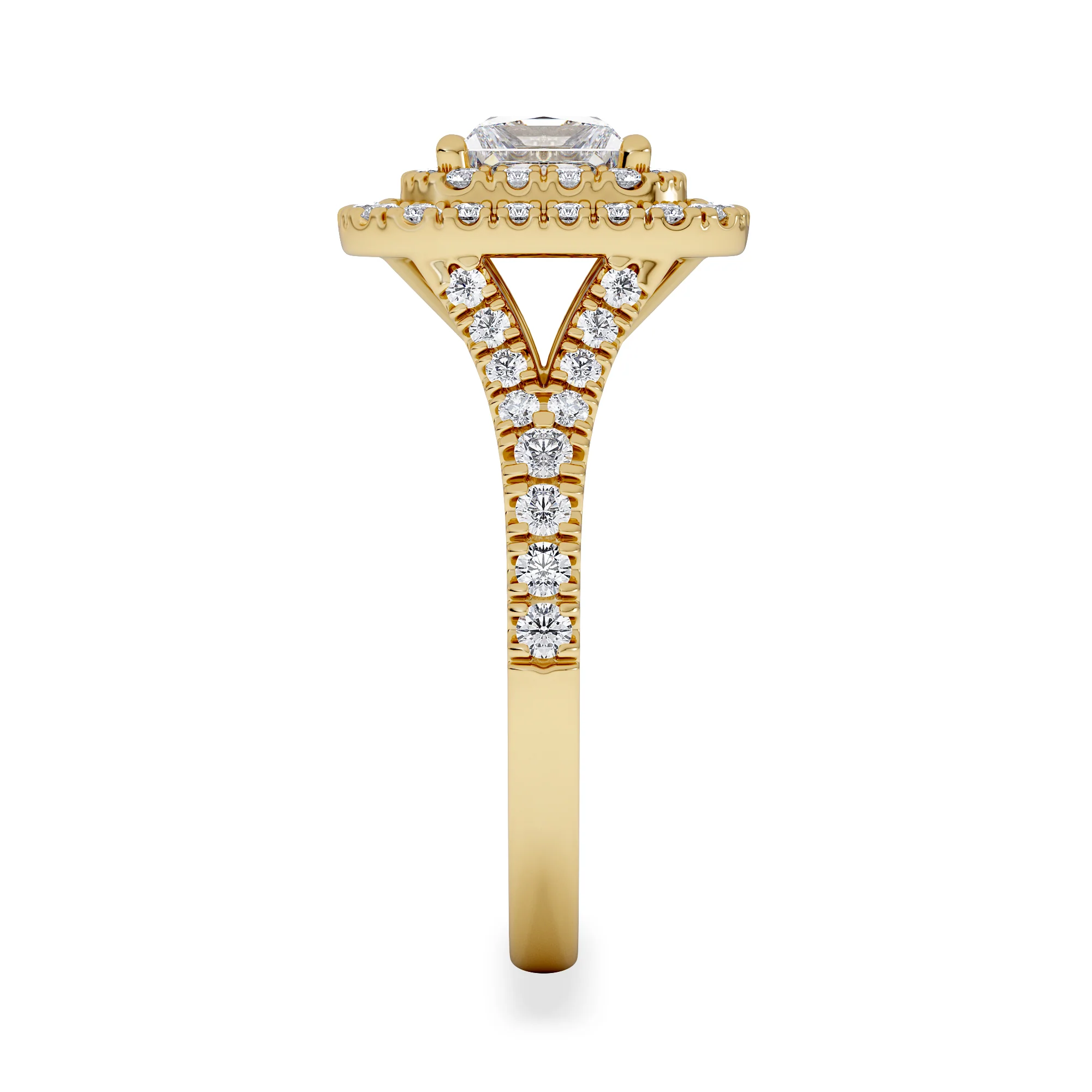 Cleopatra Lab Diamond Halo Engagement Ring in 18K Gold 1.85ct F/VS1 - Image 5