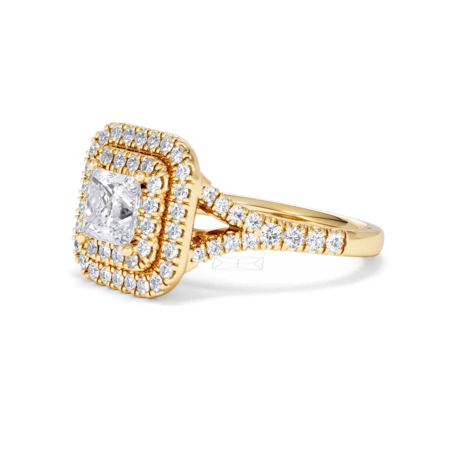 Cleopatra Lab Diamond Halo Engagement Ring in 18K Gold 1.85ct F/VS1 - Image 76
