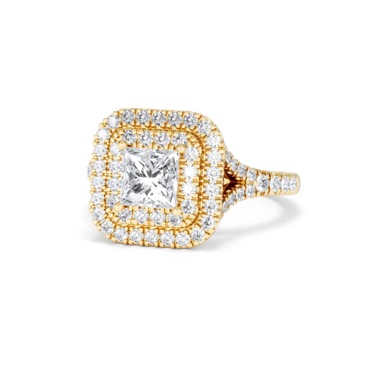Cleopatra Lab Diamond Halo Engagement Ring in 18K Gold 1.85ct F/VS1 - Image 83