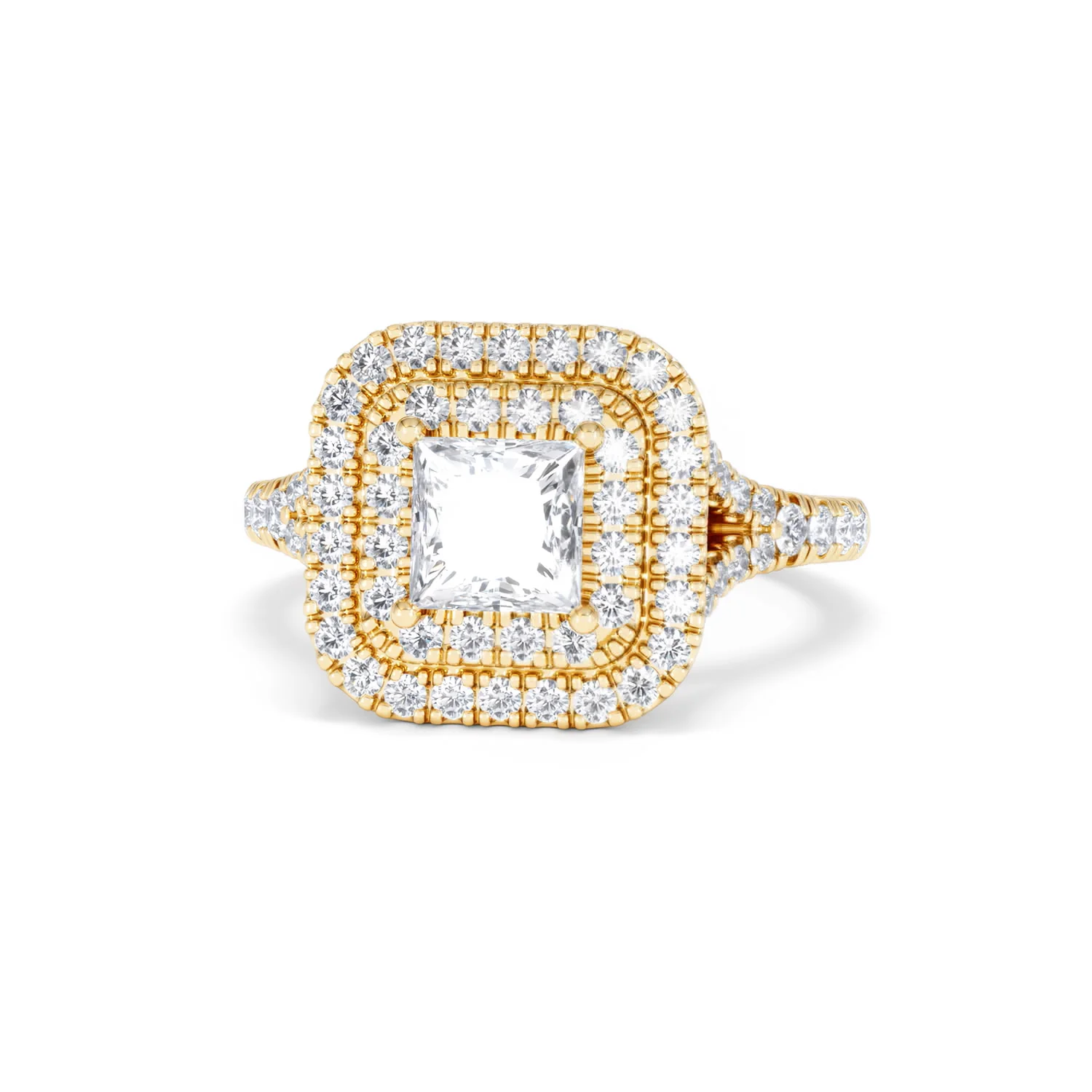 Cleopatra Lab Diamond Halo Engagement Ring in 18K Gold 1.85ct F/VS1 - Image 85