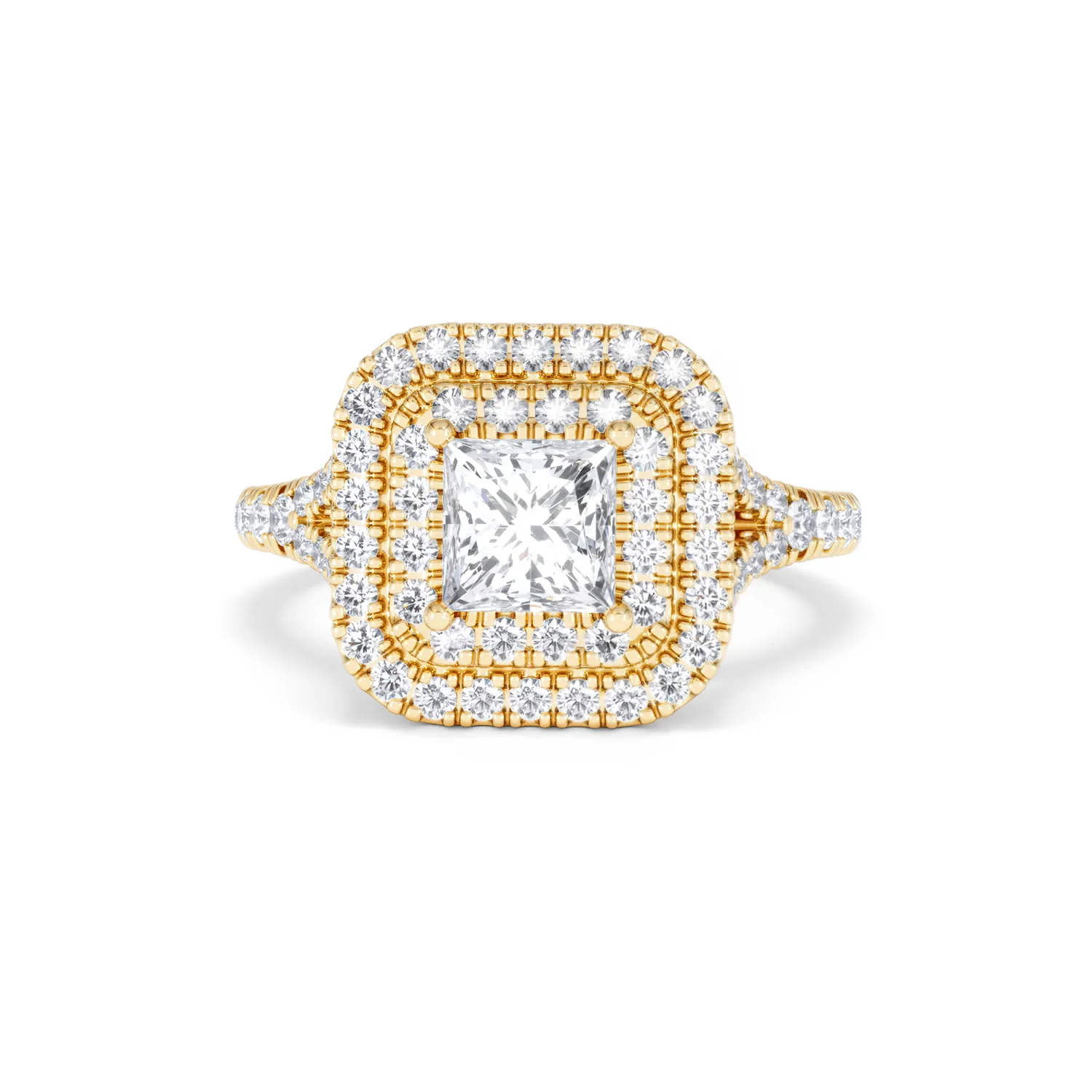 Cleopatra Lab Diamond Halo Engagement Ring in 18K Gold 1.85ct F/VS1 - Image 86