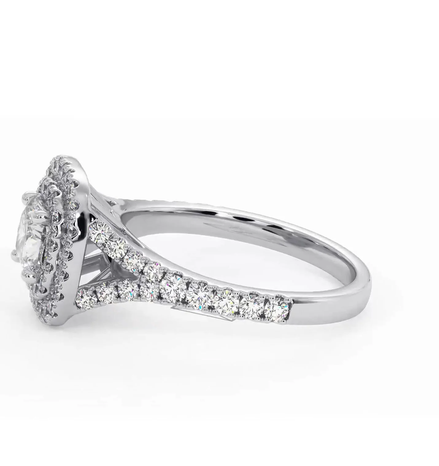 Cleopatra Lab Diamond Halo Engagement Ring in Platinum 1.20ct F/VS1 - Image 104