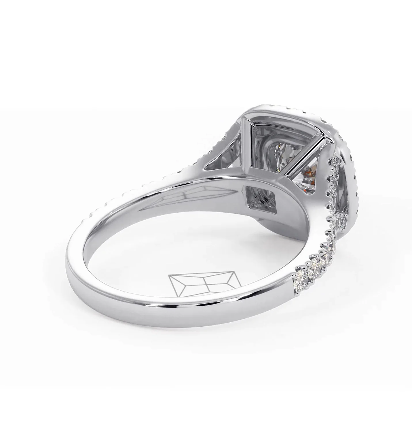 Cleopatra Lab Diamond Halo Engagement Ring in Platinum 1.20ct F/VS1 - Image 135