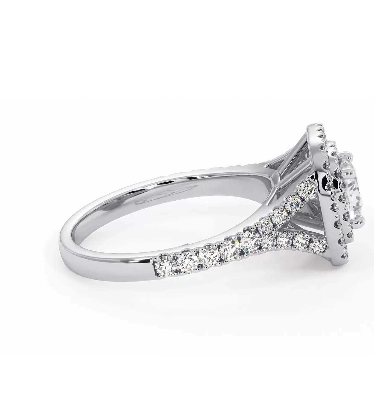 Cleopatra Lab Diamond Halo Engagement Ring in Platinum 1.20ct F/VS1 - Image 147