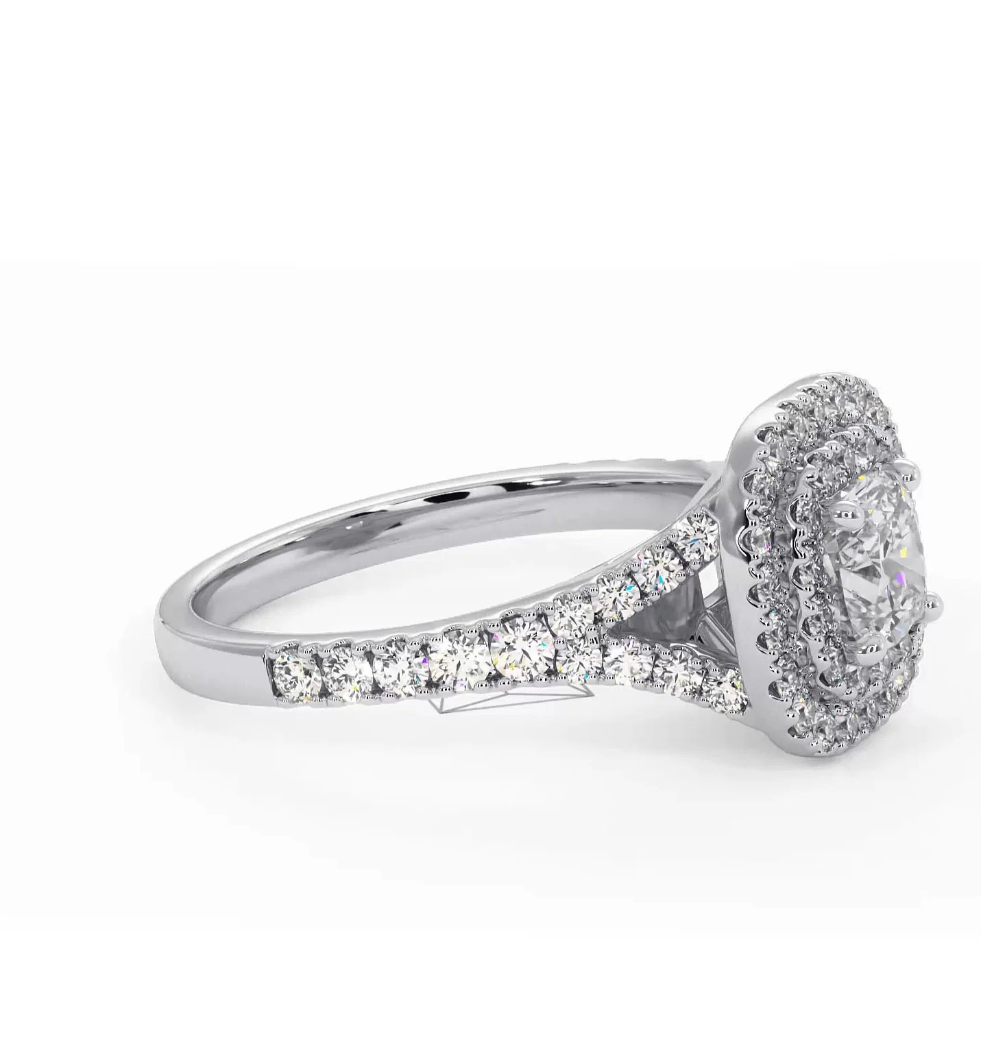 Cleopatra Lab Diamond Halo Engagement Ring in Platinum 1.20ct F/VS1 - Image 153
